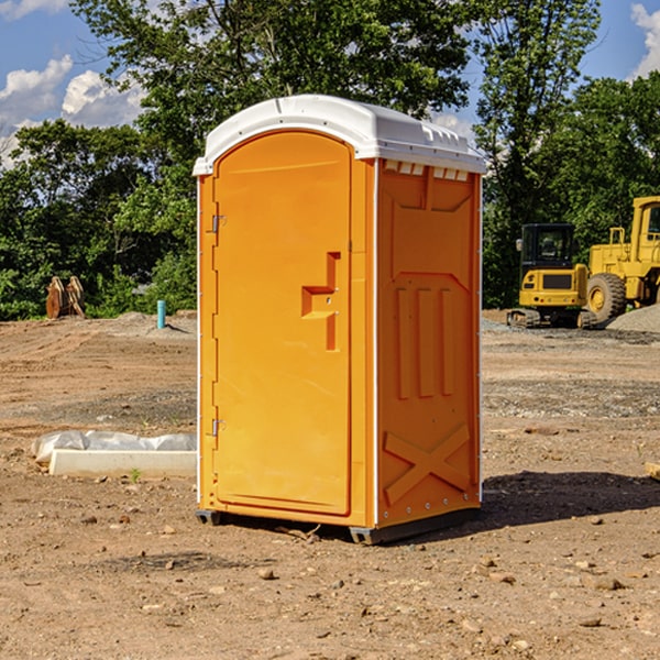 how often are the porta potties cleaned and serviced during a rental period in Iowa County